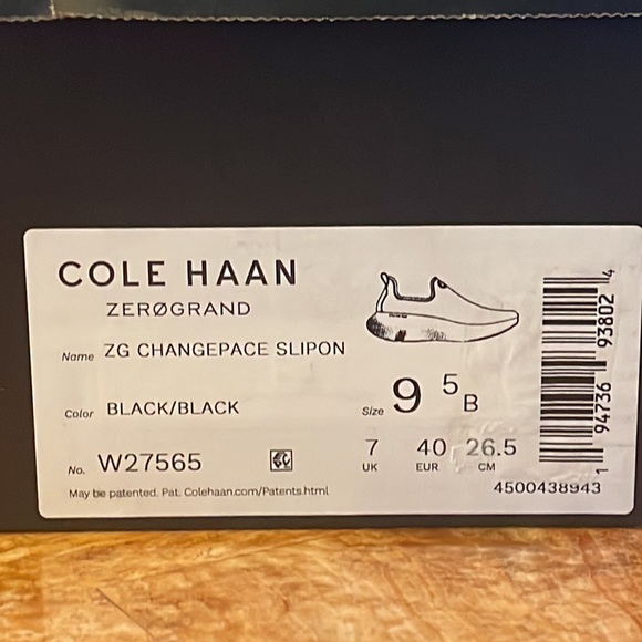 NIB Cole Haan | Black Zerogrand Changepace Slip-On Sneaker   ZL618 - Picture 14 of 16
